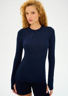  Splits59 Louise Rib Long Sleeve - Indigo