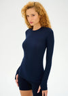 Splits59 Louise Rib Long Sleeve - Indigo