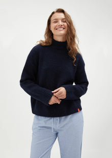  Holiday Shop Mock Neck Knit - Navy
