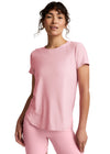 Beyond Yoga Featherweight On The Down low Tee - Frosty Pink Heather