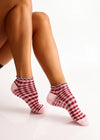 Move Active Classic Low Rise Grip Socks - Picnic Check Red
