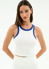 Splits59 Kiki Rib Tank - White/Cobalt
