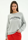 Splits59 Andie Oversized Fleece Varsity Graphic Sweatshirt - Grey