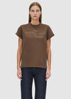 C&M Camilla and Marc Maren Logo Roll Sleeve tee - Chocolate