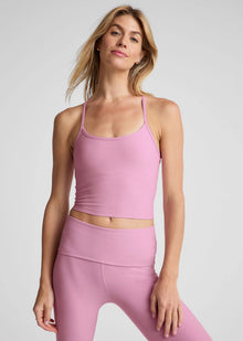  Beyond Yoga Spacedye Slim Racerback Cropped Tank - Pink Haze