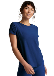  Beyond Yoga Featherweight On The Down low Tee - Marine Blue Heather