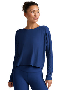  Beyond Yoga Featherweight Daydream Pullover - Marine Blue Heather