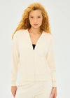 Splits59 Rhys Velour Zip up Hoodie - Creme