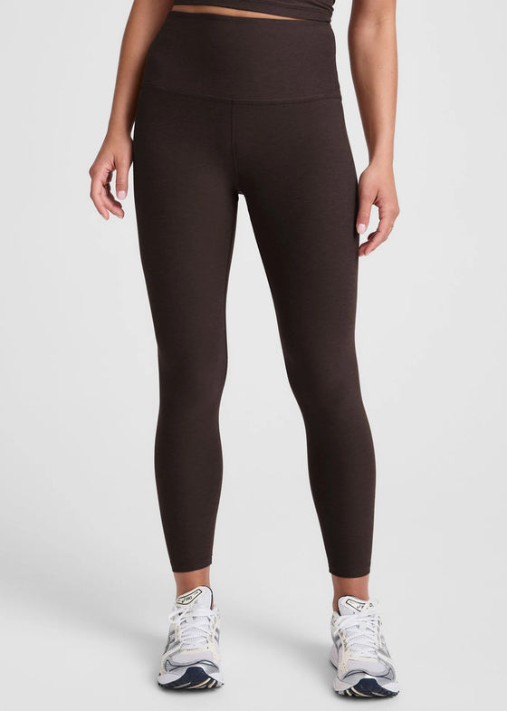 Beyond Yoga Caught In The Midi High Waist Legging - Dark Chocolate Heather