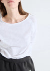 American Vintage Sonoma Bateau Long Sleeve Tee SON31G - White