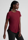 Beyond Yoga Featherweight On The Down low Tee - Ruby Rush Heather
