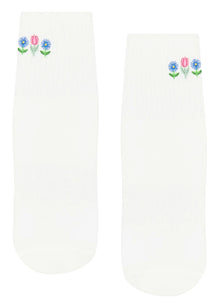  MoveActive Crew Non Slip Grip Socks - Meadow Bloom