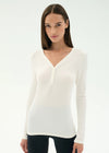 Splits59 Louise Rib Henley - White