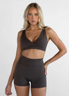 Leelo 4" Sculpt Bike Short - Dark Chocolate