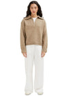 Vacation Club Collared Knit Jumper - Khaki