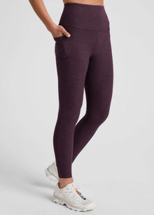 Beyond Yoga Out of Pocket High Waisted Midi Legging - Eggplant Purple Heather