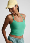 Beyond Yoga Spacedye Slim Racerback Cropped Tank -Bright Emerald Heather