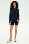 Splits59 Andie Oversized Fleece Sweatshirt - Indigo