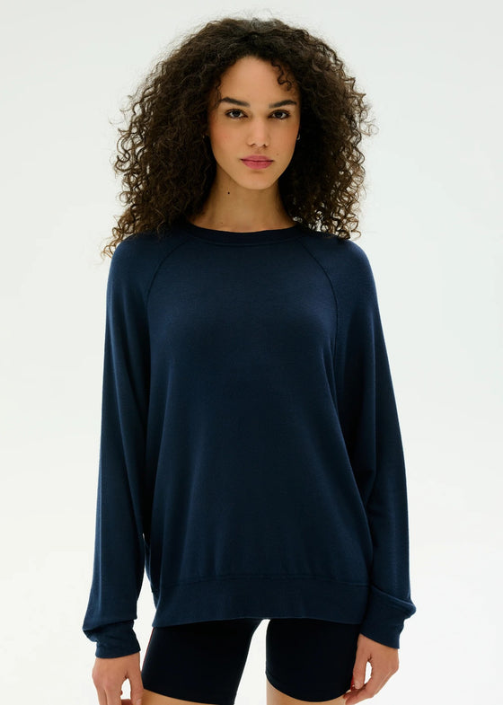 Splits59 Andie Oversized Fleece Sweatshirt - Indigo