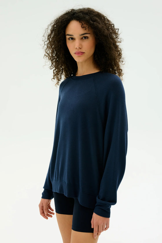 Splits59 Andie Oversized Fleece Sweatshirt - Indigo