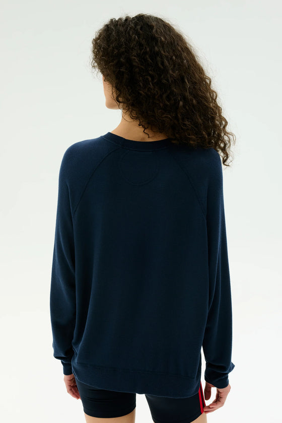 Splits59 Andie Oversized Fleece Sweatshirt - Indigo