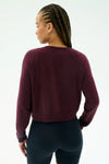 Splits59 Brooks Fleece Long Sleeve Sweatshirt - Dark Cherry