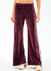 Splits59 Heritage Velour Pant - Dark Cherry/White