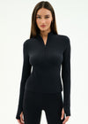 Splits59 Tess Rigor Half Zip Waist Length - Black