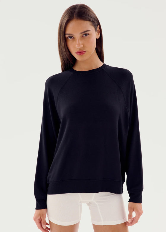 Splits59 Andie Oversized Fleece Sweatshirt - Black