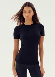  Splits59 Louise Rib Short Sleeve Black