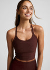Beyond Yoga Spacedye Slim Racerback Cropped Tank 007K4 - Iced Mocha Heather 007K4