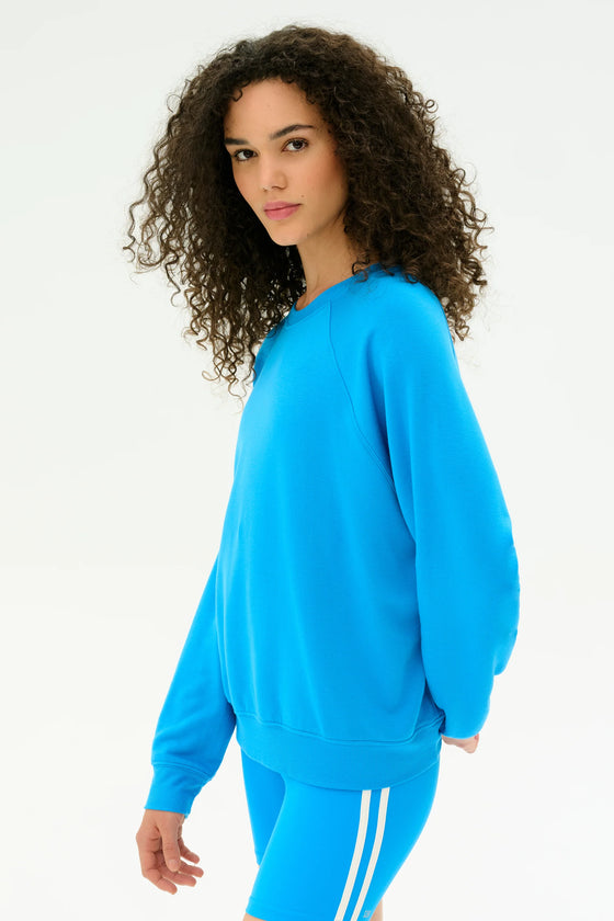 Splits59 Andie Oversized Fleece Sweatshirt - Riviera