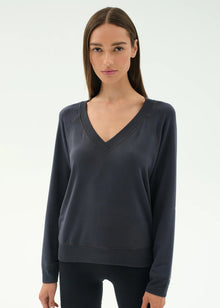  Splits59 Bennie Fleece V Neck Sweatshirt - Graphite