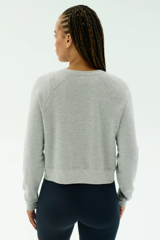Splits59 Brooks Fleece Long Sleeve Sweatshirt - Heather Grey