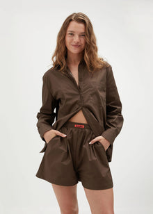  Holiday Shop Cotton Shirt - Chocolate