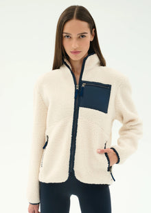  Splits59 Harris Sherpa Jacket - Creme/Indigo
