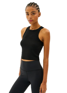  Splits59 Kiki Rib Crop Tank - Black