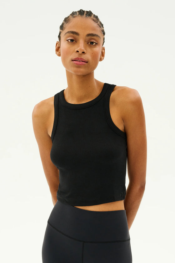 Splits59 Kiki Rib Crop Tank - Black