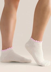  MoveActive Classic Low Rise Grip Socks - Fondant Spots