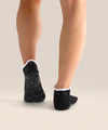 MoveActive Classic Low Rise Grip Sock- Black Polka Ruffle
