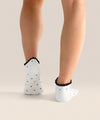 MoveActive Classic Low Rise Grip Socks - White Polka Ruffle