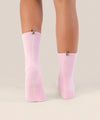 MoveActive Classic Crew Grip Socks - Vintage Rib Cool Pink