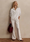 Varley The Wide Leg Pant 28" - Ivory Marl