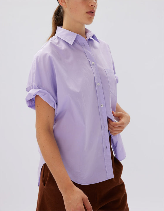LMND The Chiara Short Sleeve Shirt - Violet Light