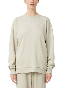  C&M Camilla and Marc Tia Flocking Logo Crew - Oyster