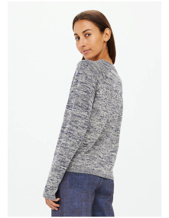 The Upside Armada Skylar V Neck Sweater - Blue Marle