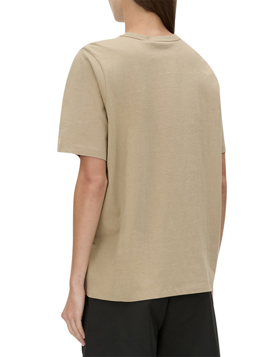 C&M Camilla and Marc Tia Flocking Logo Tee - Sepia