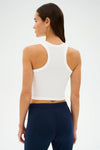 Splits59 Kiki Rib Crop Tank- White