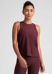  Beyond Yoga Featherweight Rebalance Tank - Midnight Burgundy Heather