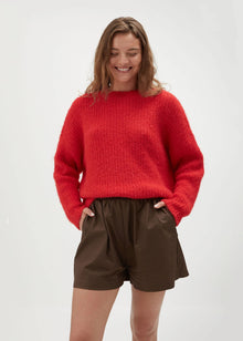  Holiday Shop Fluffy Knit Jumper - Red